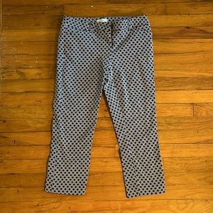 Adrienne Vittadini Navy and White Crop Pants